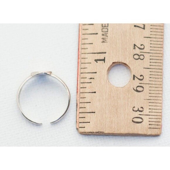 Size 4 1/4 Ring. Sterling Silver Ring, Avon Ring, Small Ring, Adjustable Ring - Picture 3 of 3